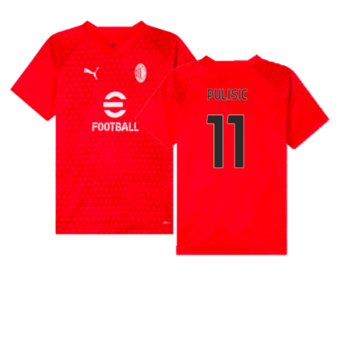 2023-2024 AC Milan Training Jersey (Red) - Kids (Pulisic 11)