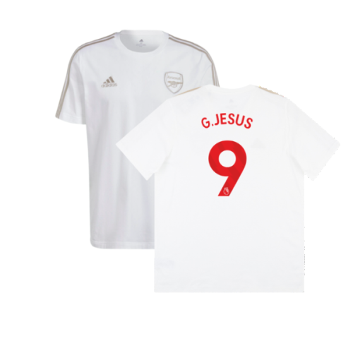 2023-2024 Arsenal DNA Tee (White) (G.Jesus 9)