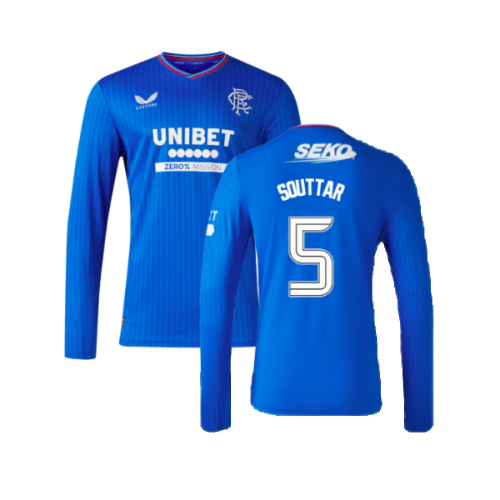 2023-2024 Rangers Long Sleeve Home Shirt (Souttar 5)