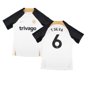 2023-2024 Chelsea Strike Training Shirt (White) (T.SILVA 6)