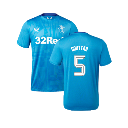 2023-2024 Rangers Players Training Tee (Deep Water) (Souttar 5)