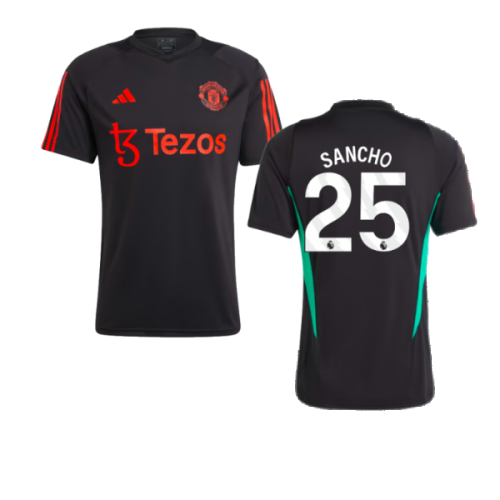 2023-2024 Man Utd Training Jersey (Black) (Sancho 25)