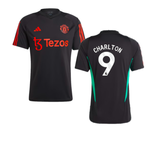 2023-2024 Man Utd Training Jersey (Black) (Charlton 9)