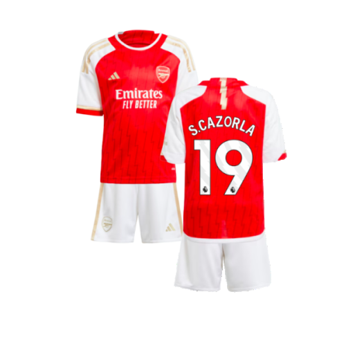 2023-2024 Arsenal Home Mini Kit (S.Cazorla 19)