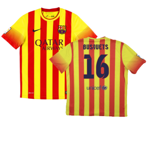 2013-2014 Barcelona Away Shirt (Busquets 16)