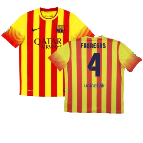 2013-2014 Barcelona Away Shirt (Fabregas 4)