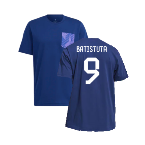 2022-2023 Argentina DNA Graphic Tee (Night Indigo) (BATISTUTA 9)