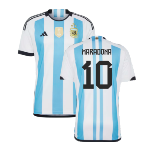 Argentina 2022 World Cup Winners Home Shirt (MARADONA 10)