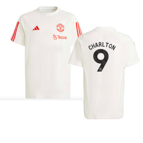 2023-2024 Man Utd Training Tee (White) - Kids (Charlton 9)