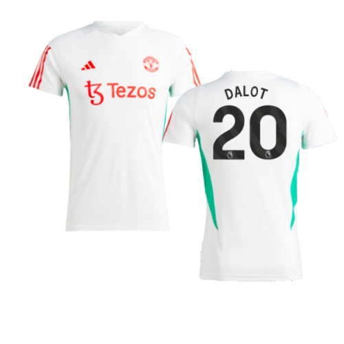 2023-2024 Man Utd Training Jersey (White) - Ladies (Dalot 20)