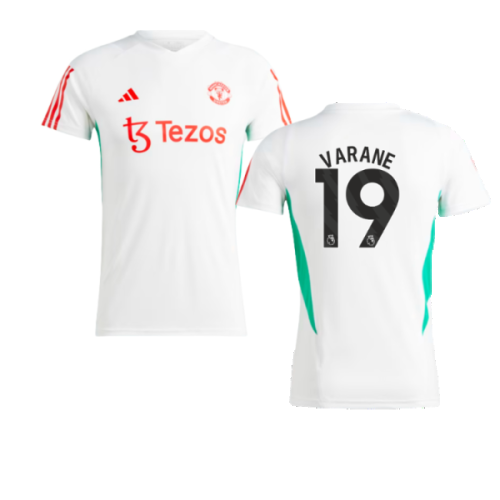 2023-2024 Man Utd Training Jersey (White) - Ladies (Varane 19)