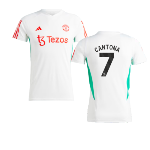 2023-2024 Man Utd Training Jersey (White) - Ladies (Cantona 7)