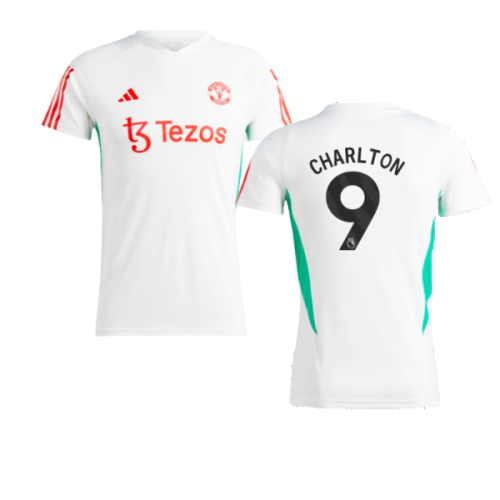 2023-2024 Man Utd Training Jersey (White) - Ladies (Charlton 9)