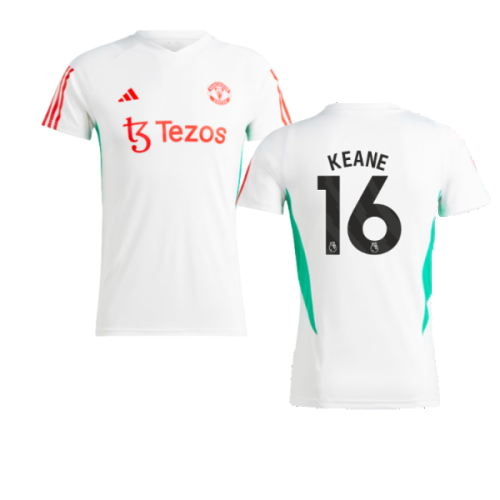 2023-2024 Man Utd Training Jersey (White) - Ladies (Keane 16)