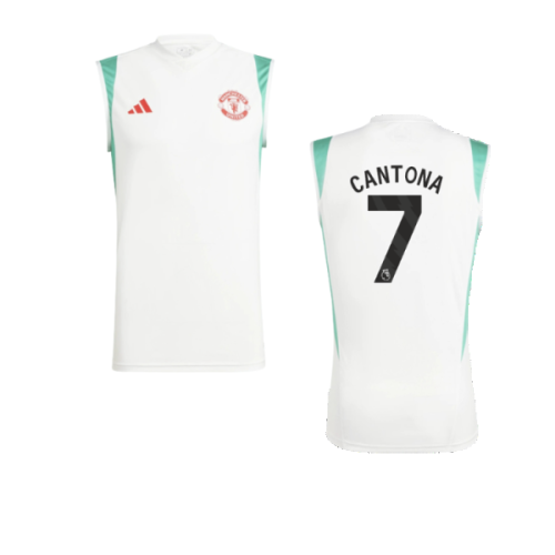 2023-2024 Man Utd Sleeveless Jersey (White) (Cantona 7)