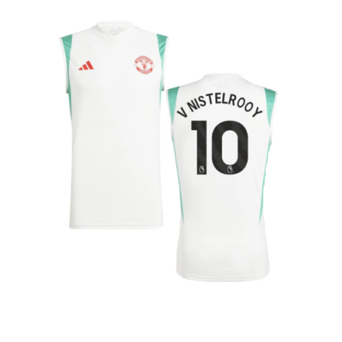 2023-2024 Man Utd Sleeveless Jersey (White) (V Nistelrooy 10)