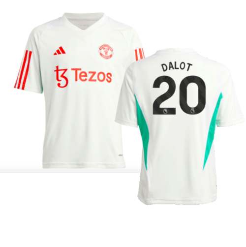 2023-2024 Man Utd Training Jersey (White) - Kids (Dalot 20)