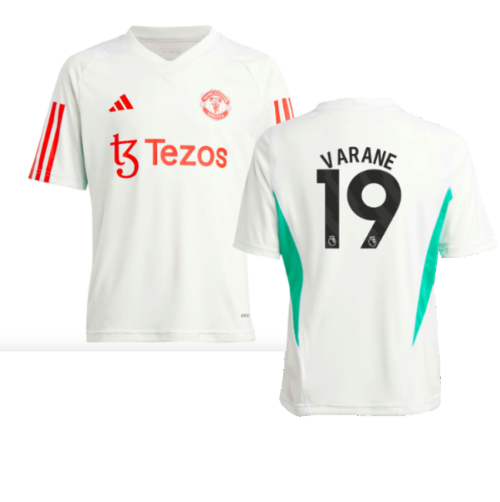 2023-2024 Man Utd Training Jersey (White) - Kids (Varane 19)