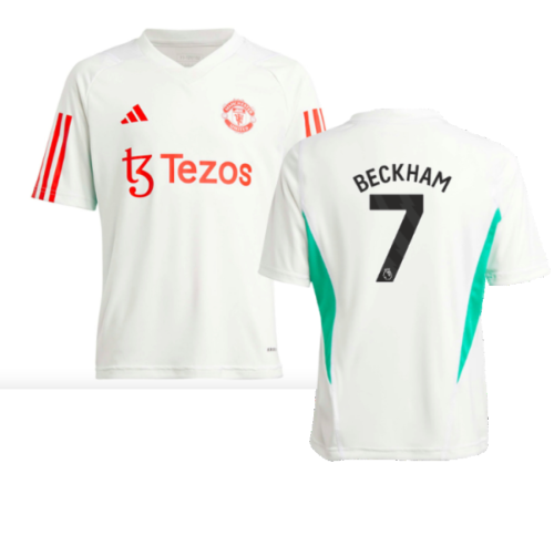 2023-2024 Man Utd Training Jersey (White) - Kids (Beckham 7)