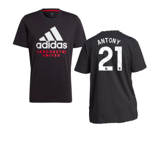 2023-2024 Man Utd DNA Graphic Tee (Black) (Antony 21)