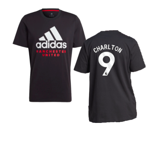 2023-2024 Man Utd DNA Graphic Tee (Black) (Charlton 9)