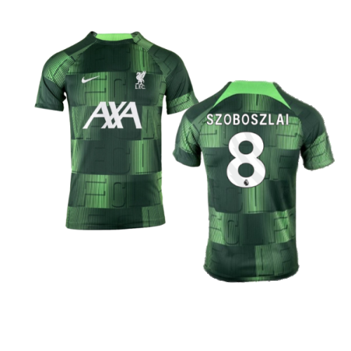 2023-2024 Liverpool Academy Pre-Match Training Shirt (Green) (Szoboszlai 8)