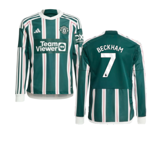 2023-2024 Man Utd Away Long Sleeve Shirt (Kids) (Beckham 7)