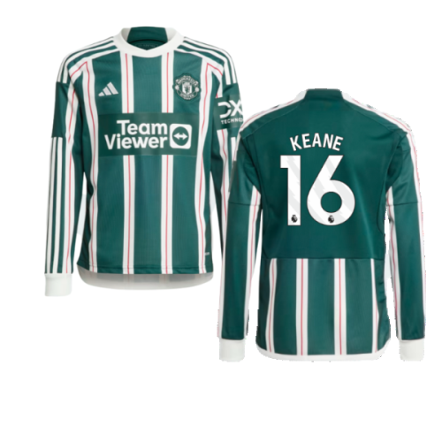 2023-2024 Man Utd Away Long Sleeve Shirt (Kids) (Keane 16)