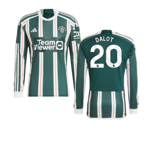 2023-2024 Man Utd Long Sleeve Away Shirt (Dalot 20)