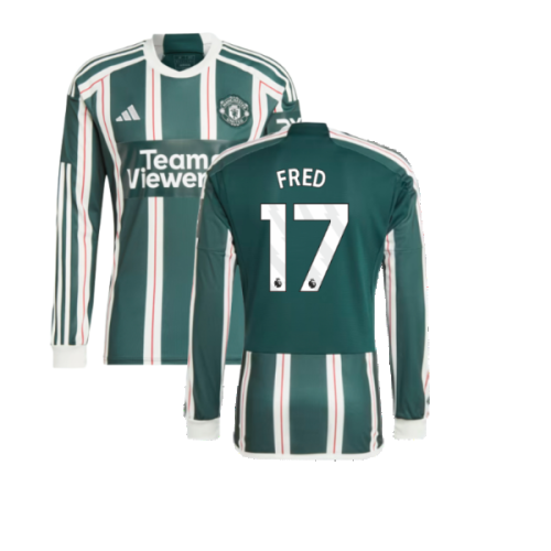 2023-2024 Man Utd Long Sleeve Away Shirt (Fred 17)