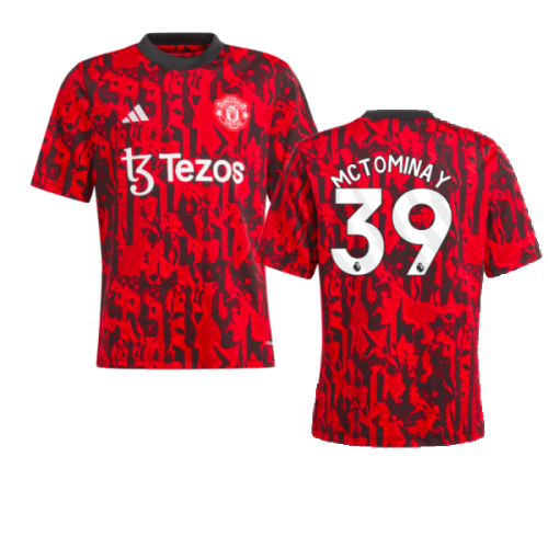 2023-2024 Man Utd Pre-Match Shirt (Red) - Kids (McTominay 39)