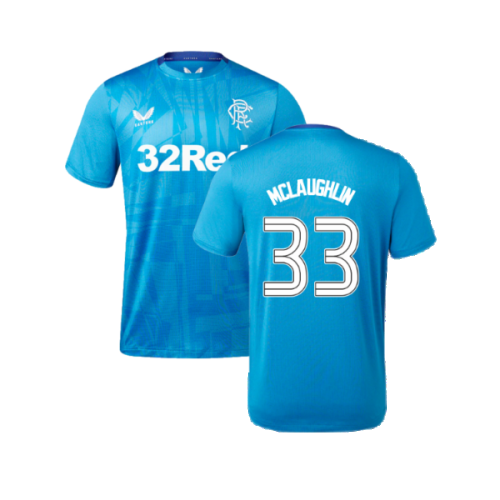 2023-2024 Rangers Players Training Tee (Deep Water) (McLaughlin 33)