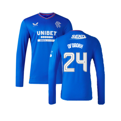 2023-2024 Rangers Long Sleeve Home Shirt (Ofoborh 24)