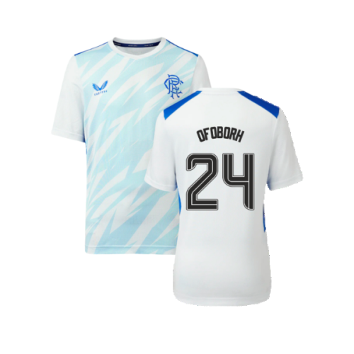 2023-2024 Rangers Players Match Day Home Tee (White) - Kids (Ofoborh 24)