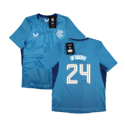 2023-2024 Rangers Players Training Tee (Deep Water) - Kids (Ofoborh 24)