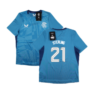 2023-2024 Rangers Players Training Tee (Deep Water) - Kids (Sterling 21)