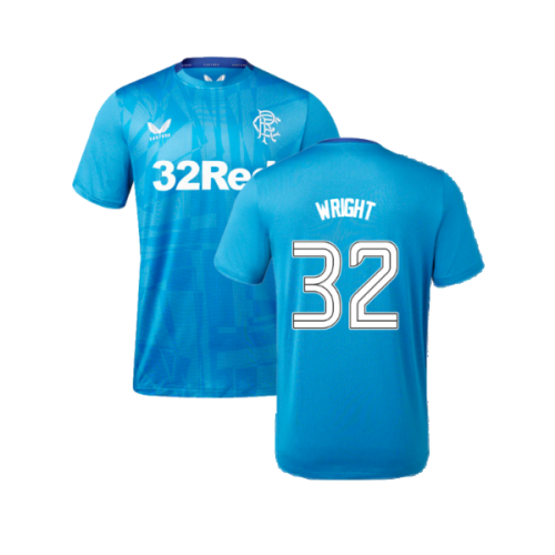 2023-2024 Rangers Players Training Tee (Deep Water) (Wright 32)