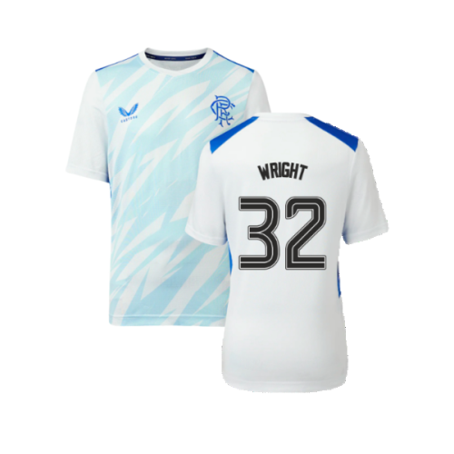 2023-2024 Rangers Players Match Day Home Tee (White) - Kids (Wright 32)