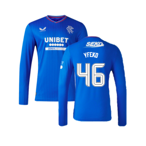 2023-2024 Rangers Long Sleeve Home Shirt (Yfeko 46)