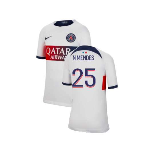 2023-2024 PSG Away Shirt (Kids) (N Mendes 25)