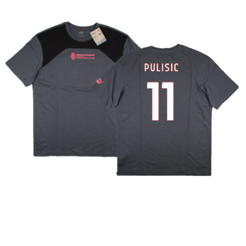 2023-2024 AC Milan FtblCulture Tee (Grey) (Pulisic 11)