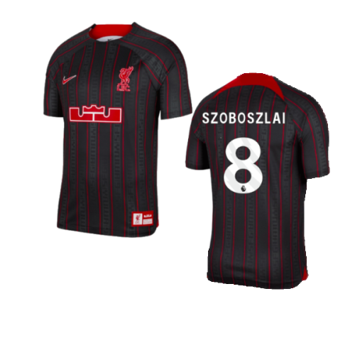 LeBron x Liverpool Football Shirt (Black) (Szoboszlai 8)