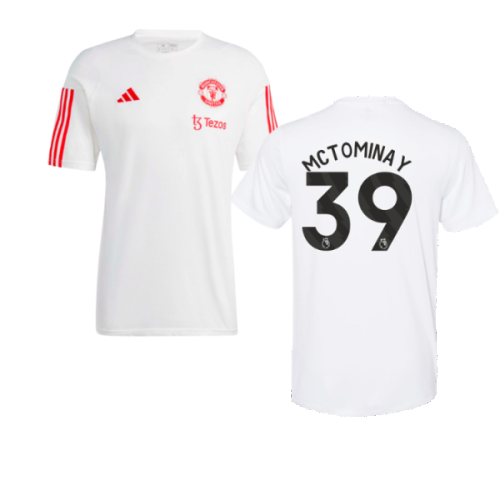 2023-2024 Man Utd Training Tee (White) (McTominay 39)