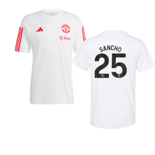 2023-2024 Man Utd Training Tee (White) (Sancho 25)