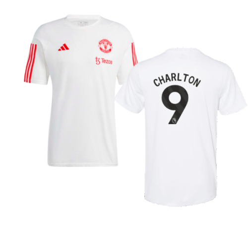 2023-2024 Man Utd Training Tee (White) (Charlton 9)