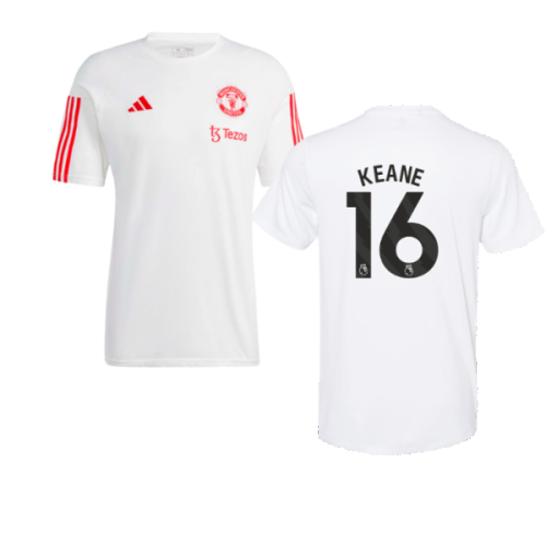 2023-2024 Man Utd Training Tee (White) (Keane 16)