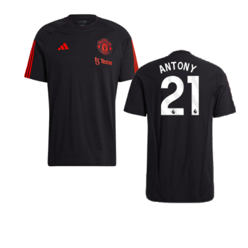 2023-2024 Man Utd Training Tee (Black) (Antony 21)