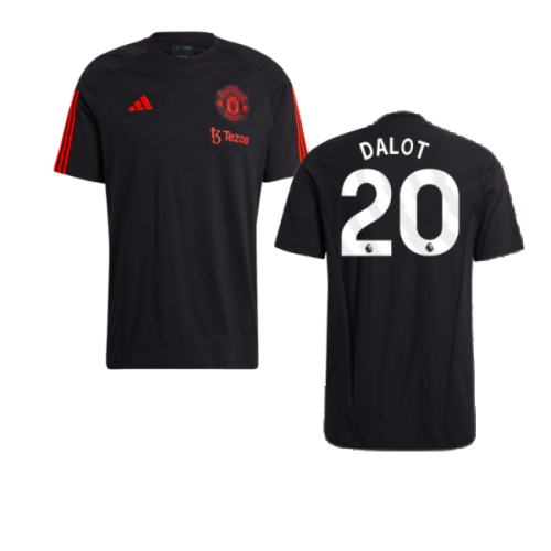 2023-2024 Man Utd Training Tee (Black) (Dalot 20)