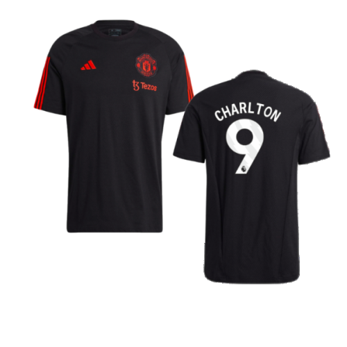 2023-2024 Man Utd Training Tee (Black) (Charlton 9)