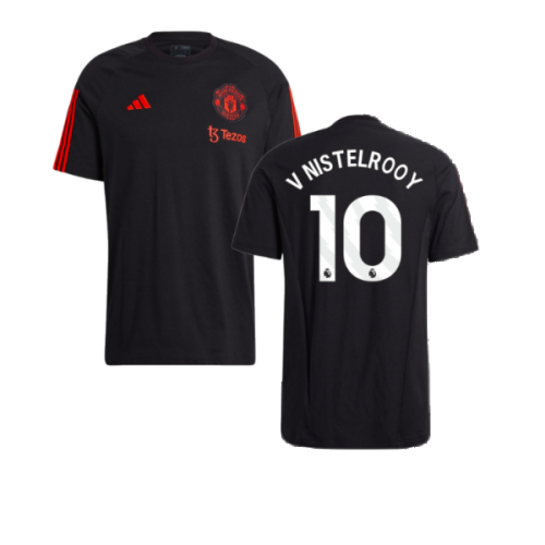 2023-2024 Man Utd Training Tee (Black) (V Nistelrooy 10)